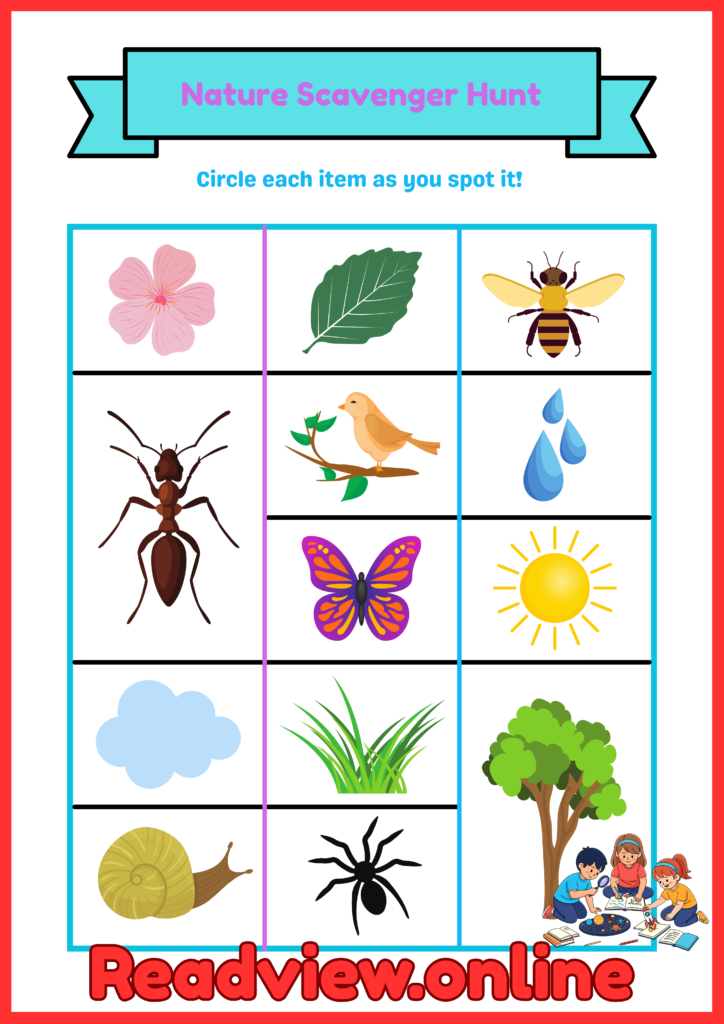 Nature Scavenger hunt