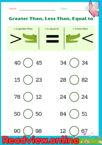 Greater than less than